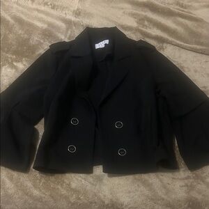 ELLE Elegant Black Pea Coat